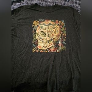 Black Graphic Skull Tee